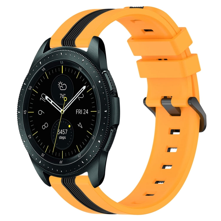 20mm Vertical Two-Color Silicone Watch Band, For Samsung Galaxy Watch 42mm, For Samsung Galaxy Watch 6 44mm