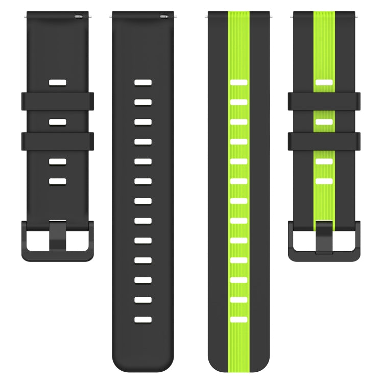 20mm Vertical Two-Color Silicone Watch Band, For Samsung Galaxy Watch 42mm, For Samsung Galaxy Watch 6 44mm
