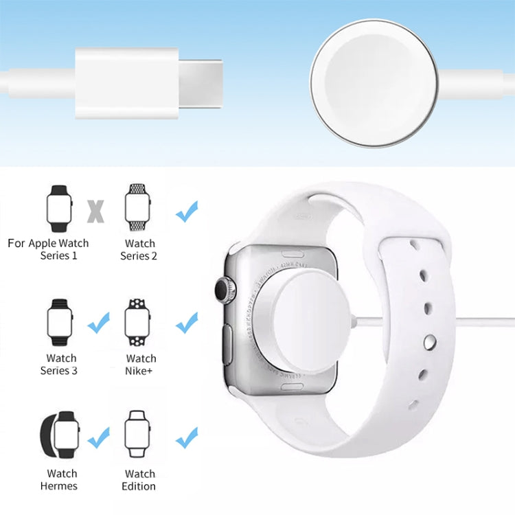 1m USB Magnetic Fast Charger Charging Cable for Watch Apple Series Ultra/8/7/6/SE/SE2/5/4/3/2/1, DS-XB011