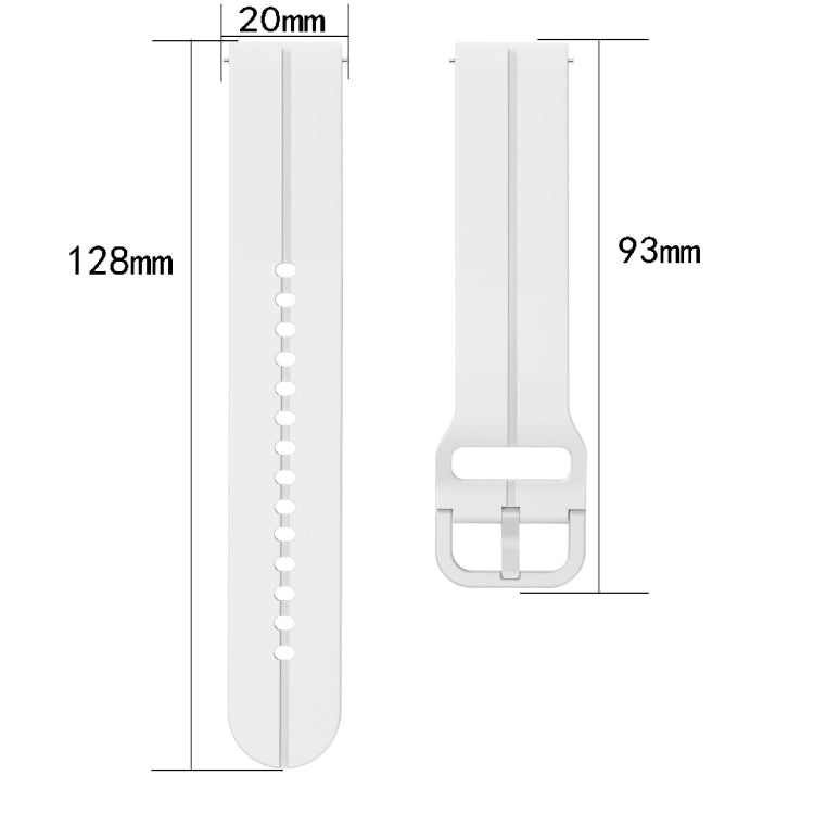 20mm Loop Silicone Watch Band, For Samsung Galaxy Watch 42mm, For Samsung Galaxy Watch 6 44mm