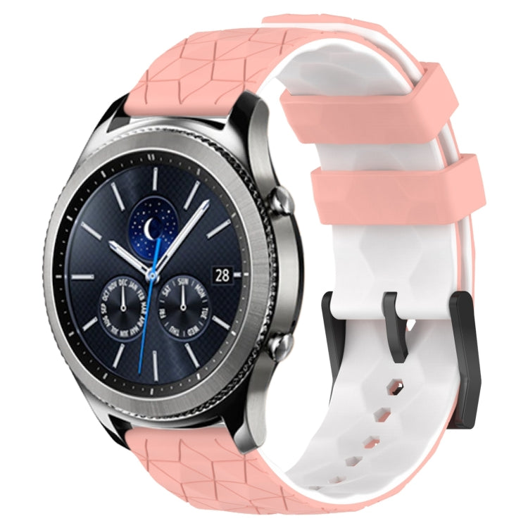 22mm Football Pattern Two-Color Silicone Watch Band, For Samsung Gear S3 Classic, For Samsung Gear S3 Frontier