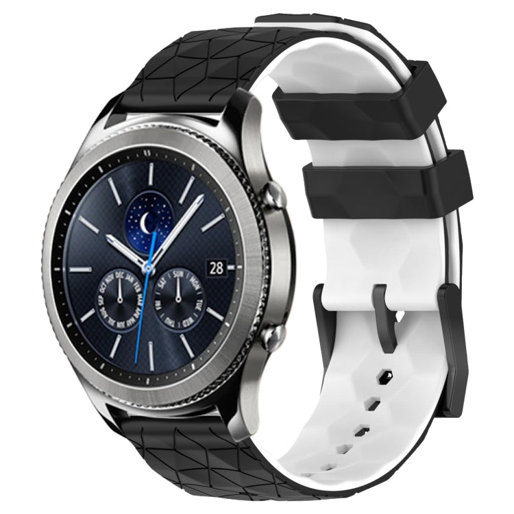 22mm Football Pattern Two-Color Silicone Watch Band, For Samsung Gear S3 Classic, For Samsung Gear S3 Frontier
