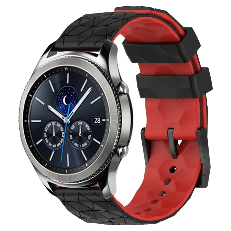 22mm Football Pattern Two-Color Silicone Watch Band, For Samsung Gear S3 Classic, For Samsung Gear S3 Frontier