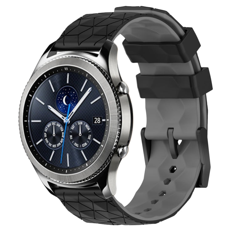 22mm Football Pattern Two-Color Silicone Watch Band, For Samsung Gear S3 Classic, For Samsung Gear S3 Frontier