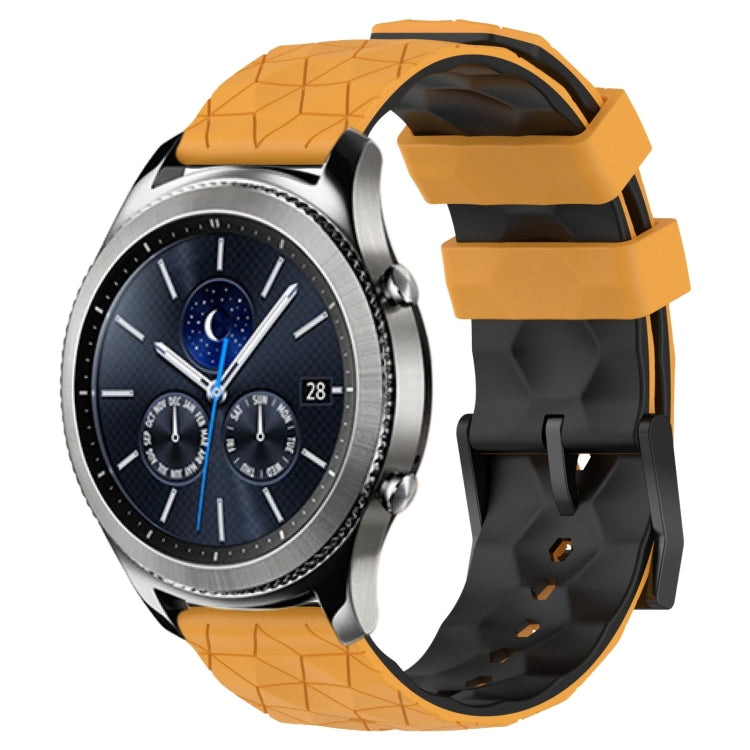 22mm Football Pattern Two-Color Silicone Watch Band, For Samsung Gear S3 Classic, For Samsung Gear S3 Frontier