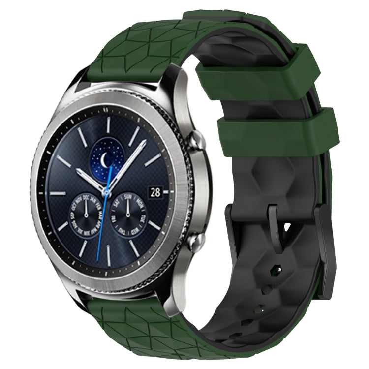 22mm Football Pattern Two-Color Silicone Watch Band, For Samsung Gear S3 Classic, For Samsung Gear S3 Frontier
