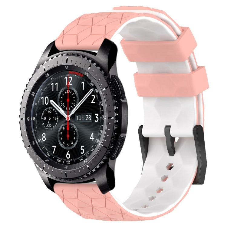 22mm Football Pattern Two-Color Silicone Watch Band, For Samsung Gear S3 Classic, For Samsung Gear S3 Frontier