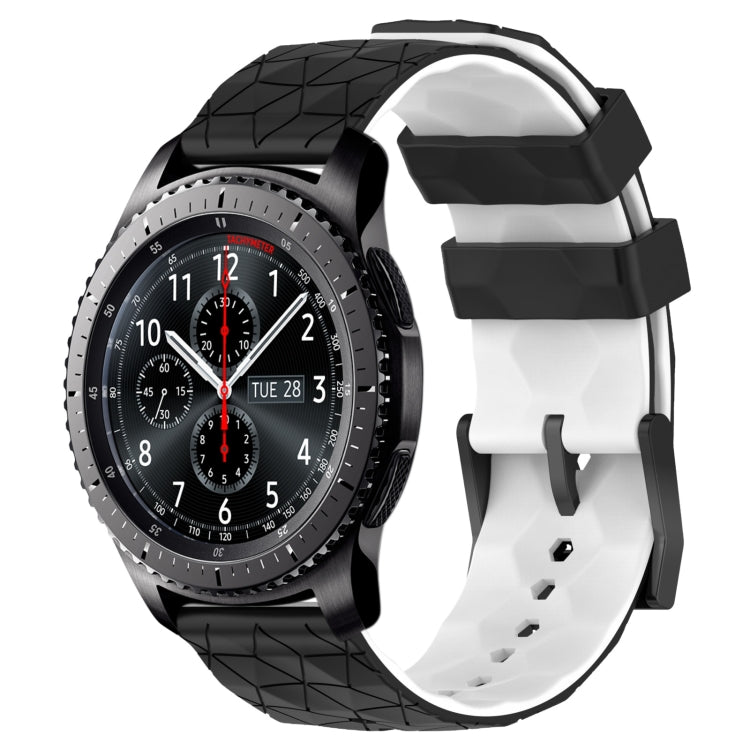 22mm Football Pattern Two-Color Silicone Watch Band, For Samsung Gear S3 Classic, For Samsung Gear S3 Frontier