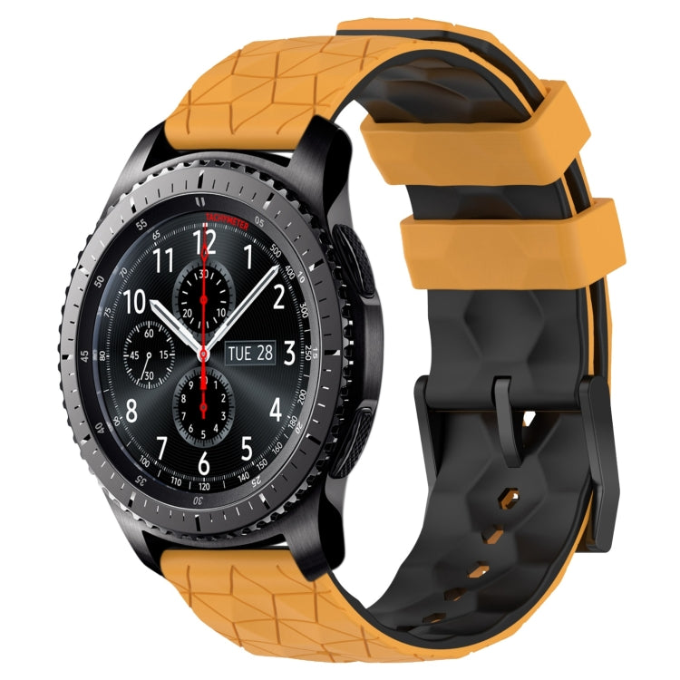 22mm Football Pattern Two-Color Silicone Watch Band, For Samsung Gear S3 Classic, For Samsung Gear S3 Frontier
