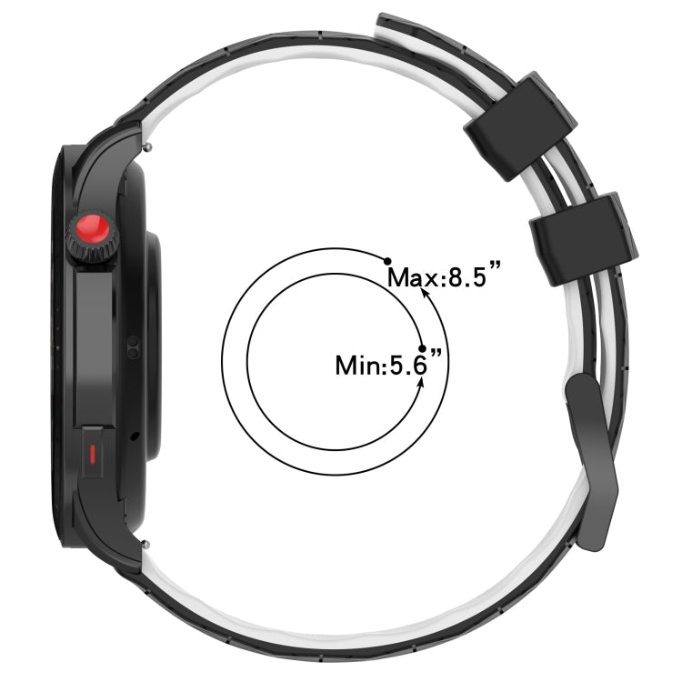 20mm Football Pattern Two-Color Silicone Watch Band, For Samsung Galaxy Watch 5 44mm, For Samsung Galaxy Watch 5 40mm