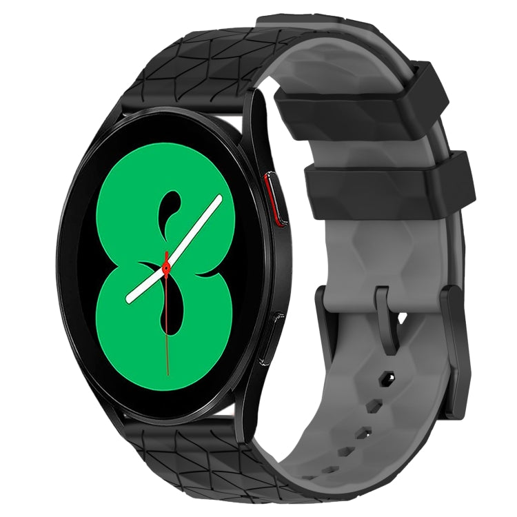20mm Football Pattern Two-Color Silicone Watch Band, For Samsung Galaxy Watch 5 Pro 45mm, For Samsung Galaxy Watch 4 44mm