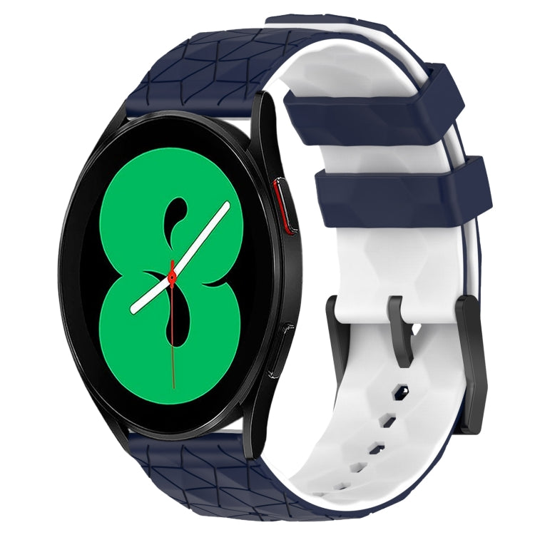 20mm Football Pattern Two-Color Silicone Watch Band, For Samsung Galaxy Watch 5 Pro 45mm, For Samsung Galaxy Watch 4 44mm