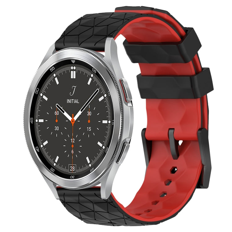 20mm Football Pattern Two-Color Silicone Watch Band, For Samsung  Galaxy Watch 4 Classic 46mm, For Samsung Galaxy Watch Active 2 40mm