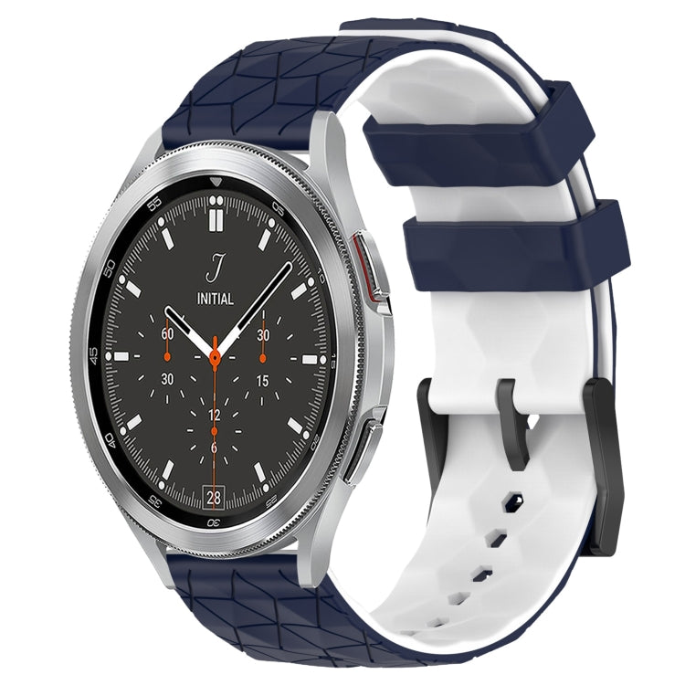 20mm Football Pattern Two-Color Silicone Watch Band, For Samsung  Galaxy Watch 4 Classic 46mm, For Samsung Galaxy Watch Active 2 40mm
