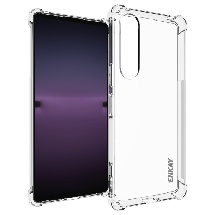 For Sony Xperia 1 V ENKAY Hat-Prince Clear TPU Shockproof Phone Case, For Sony Xperia 1 V