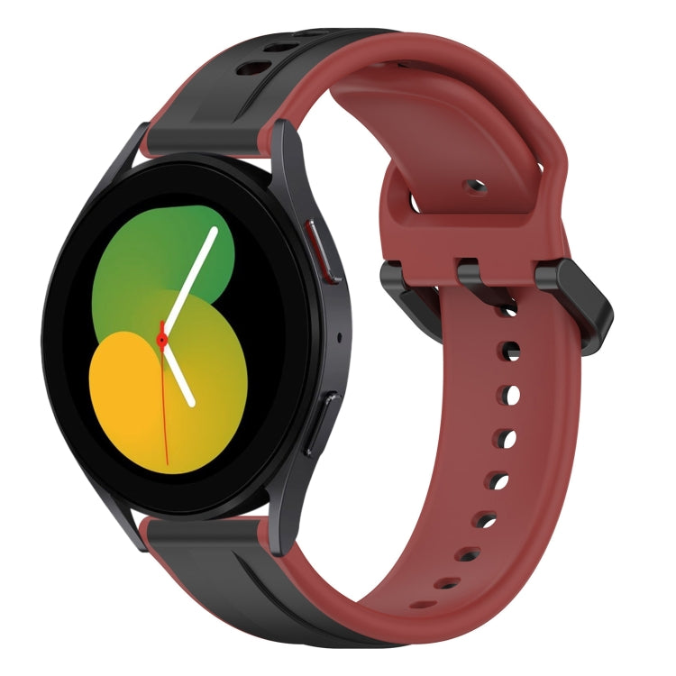 20mm Convex Loop Two-Color Silicone Watch Band, For Samsung Galaxy Watch 5 40mm, For Samsung Galaxy Watch 5 Pro 45mm