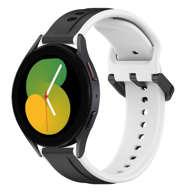 20mm Convex Loop Two-Color Silicone Watch Band, For Samsung Galaxy Watch 5 40mm, For Samsung Galaxy Watch 5 Pro 45mm