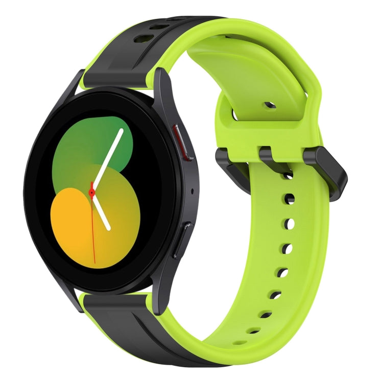 20mm Convex Loop Two-Color Silicone Watch Band, For Samsung Galaxy Watch 5 40mm, For Samsung Galaxy Watch 5 Pro 45mm