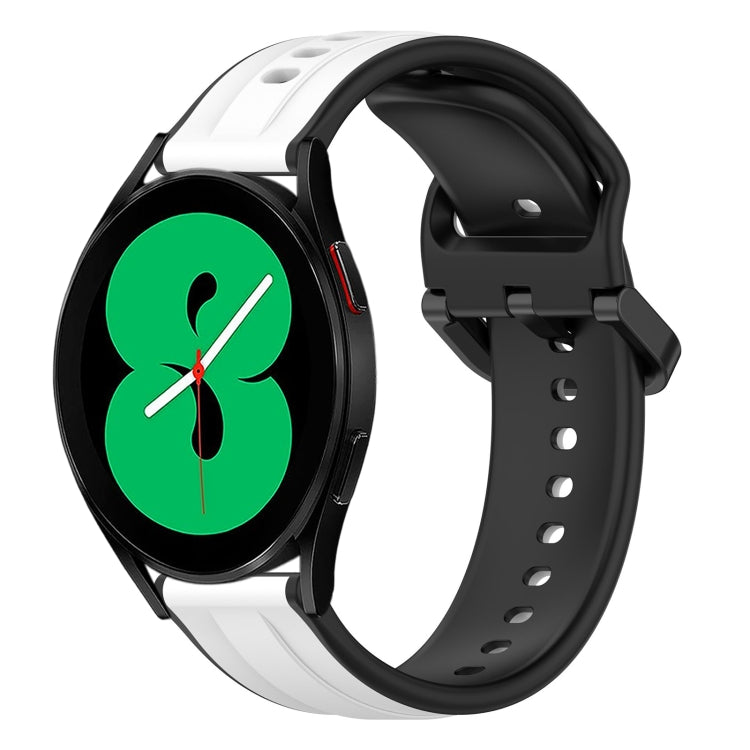 20mm Convex Loop Two-Color Silicone Watch Band, For Samsung Galaxy Watch 4 44mm, For Samsung Galaxy Watch 4 40mm