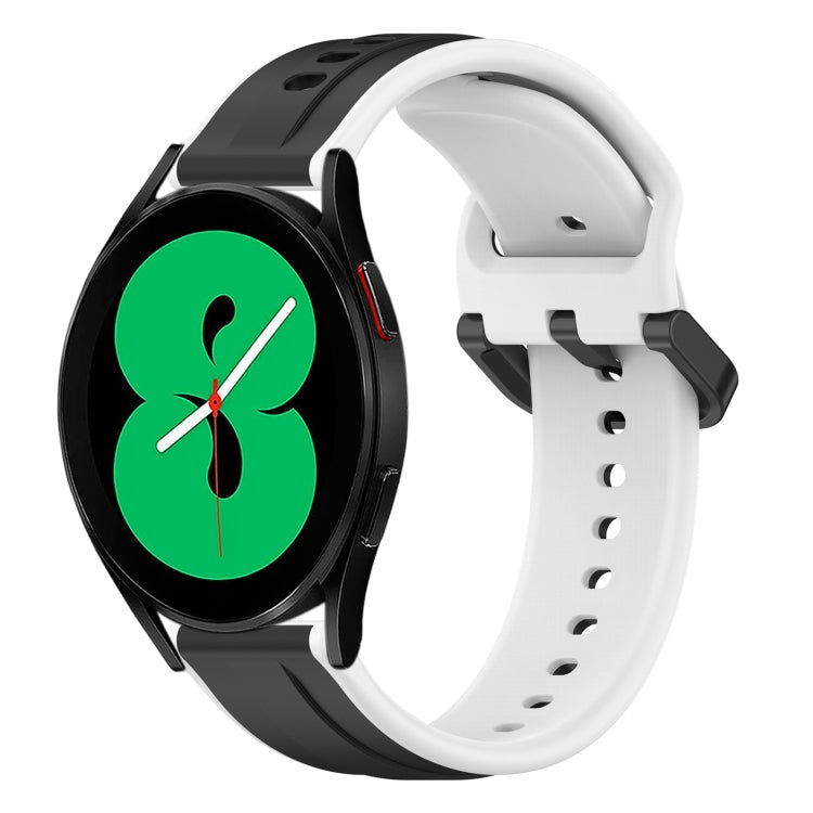 20mm Convex Loop Two-Color Silicone Watch Band, For Samsung Galaxy Watch 4 44mm, For Samsung Galaxy Watch 4 40mm