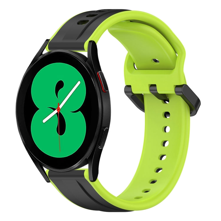 20mm Convex Loop Two-Color Silicone Watch Band, For Samsung Galaxy Watch 4 44mm, For Samsung Galaxy Watch 4 40mm