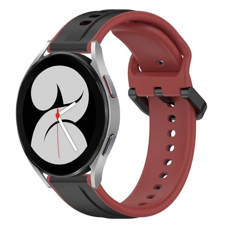 20mm Convex Loop Two-Color Silicone Watch Band, For Samsung Galaxy Watch 4 44mm, For Samsung Galaxy Watch 4 40mm