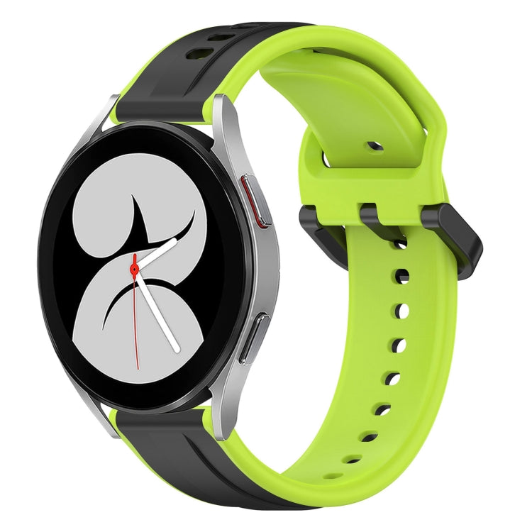 20mm Convex Loop Two-Color Silicone Watch Band, For Samsung Galaxy Watch 4 44mm, For Samsung Galaxy Watch 4 40mm