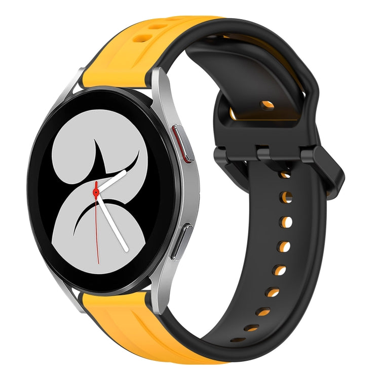 20mm Convex Loop Two-Color Silicone Watch Band, For Samsung Galaxy Watch 4 44mm, For Samsung Galaxy Watch 4 40mm