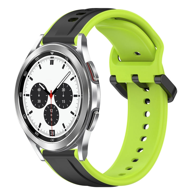 20mm Convex Loop Two-Color Silicone Watch Band, For Samsung  Galaxy Watch 4 Classic 42mm, For Samsung  Galaxy Watch 4 Classic 46mm
