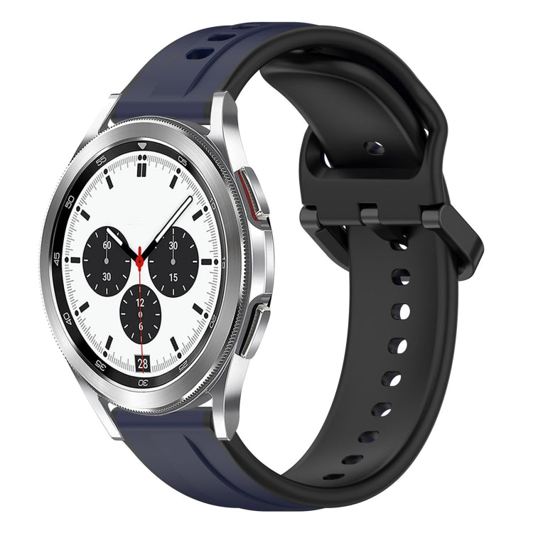 20mm Convex Loop Two-Color Silicone Watch Band, For Samsung  Galaxy Watch 4 Classic 42mm, For Samsung  Galaxy Watch 4 Classic 46mm