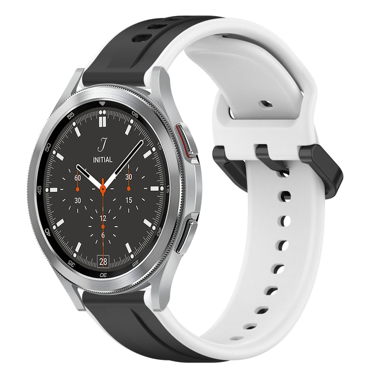 20mm Convex Loop Two-Color Silicone Watch Band, For Samsung  Galaxy Watch 4 Classic 42mm, For Samsung  Galaxy Watch 4 Classic 46mm