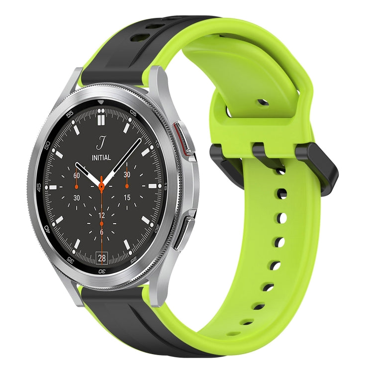 20mm Convex Loop Two-Color Silicone Watch Band, For Samsung  Galaxy Watch 4 Classic 42mm, For Samsung  Galaxy Watch 4 Classic 46mm
