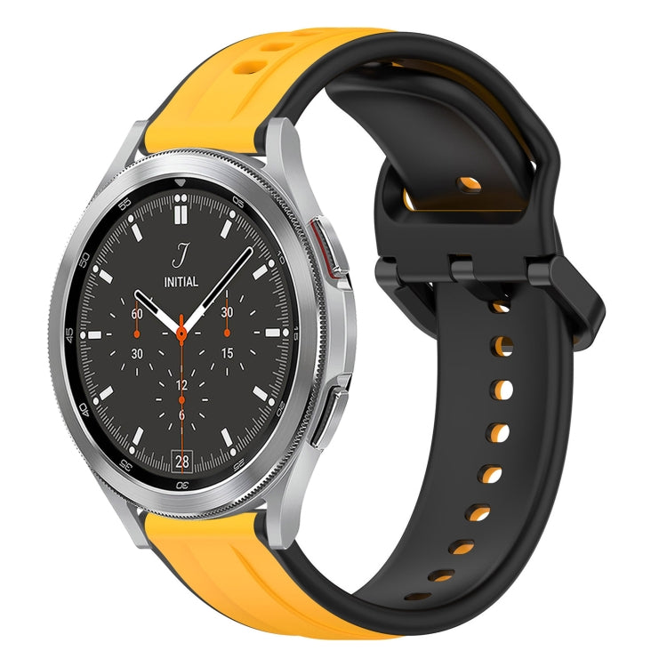 20mm Convex Loop Two-Color Silicone Watch Band, For Samsung  Galaxy Watch 4 Classic 42mm, For Samsung  Galaxy Watch 4 Classic 46mm