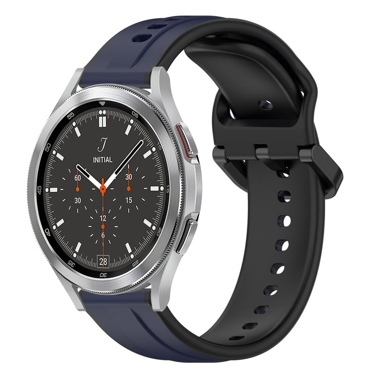 20mm Convex Loop Two-Color Silicone Watch Band, For Samsung  Galaxy Watch 4 Classic 42mm, For Samsung  Galaxy Watch 4 Classic 46mm