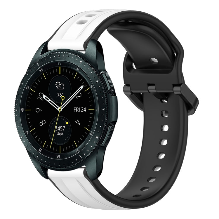 20mm Convex Loop Two-Color Silicone Watch Band, For Samsung Galaxy Watch 42mm, For Samsung Galaxy Watch 6 44mm