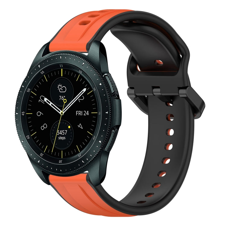 20mm Convex Loop Two-Color Silicone Watch Band, For Samsung Galaxy Watch 42mm, For Samsung Galaxy Watch 6 44mm