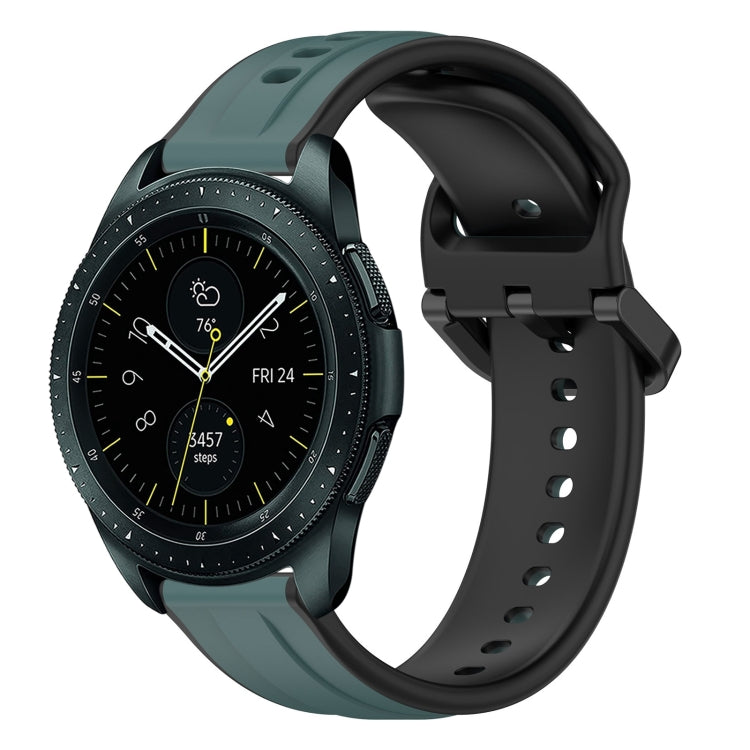 20mm Convex Loop Two-Color Silicone Watch Band, For Samsung Galaxy Watch 42mm, For Samsung Galaxy Watch 6 44mm