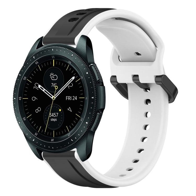 20mm Convex Loop Two-Color Silicone Watch Band, For Samsung Galaxy Watch 42mm, For Samsung Galaxy Watch 6 44mm