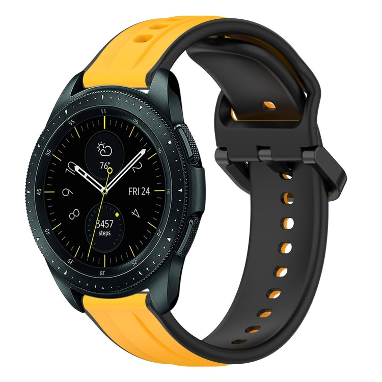 20mm Convex Loop Two-Color Silicone Watch Band, For Samsung Galaxy Watch 42mm, For Samsung Galaxy Watch 6 44mm