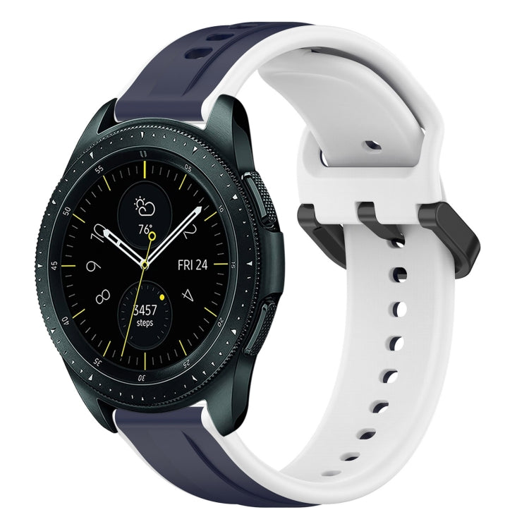 20mm Convex Loop Two-Color Silicone Watch Band, For Samsung Galaxy Watch 42mm, For Samsung Galaxy Watch 6 44mm