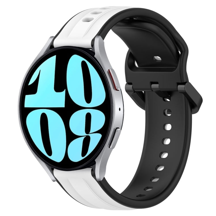20mm Convex Loop Two-Color Silicone Watch Band, For Samsung Galaxy Watch 42mm, For Samsung Galaxy Watch 6 44mm