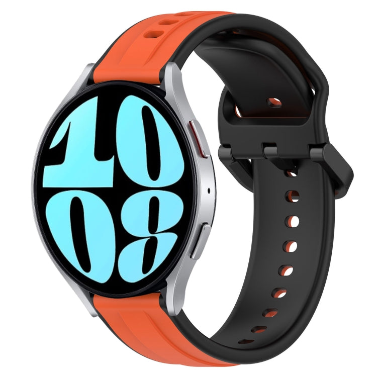 20mm Convex Loop Two-Color Silicone Watch Band, For Samsung Galaxy Watch 42mm, For Samsung Galaxy Watch 6 44mm