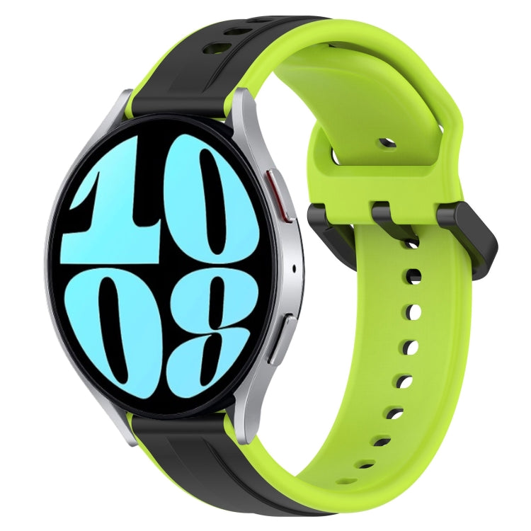 20mm Convex Loop Two-Color Silicone Watch Band, For Samsung Galaxy Watch 42mm, For Samsung Galaxy Watch 6 44mm