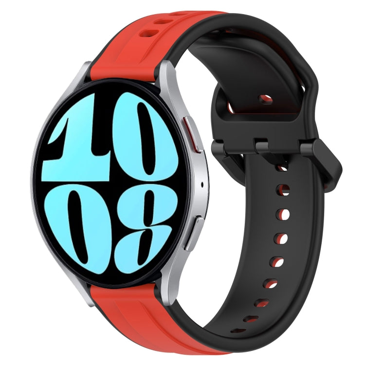 20mm Convex Loop Two-Color Silicone Watch Band, For Samsung Galaxy Watch 42mm, For Samsung Galaxy Watch 6 44mm