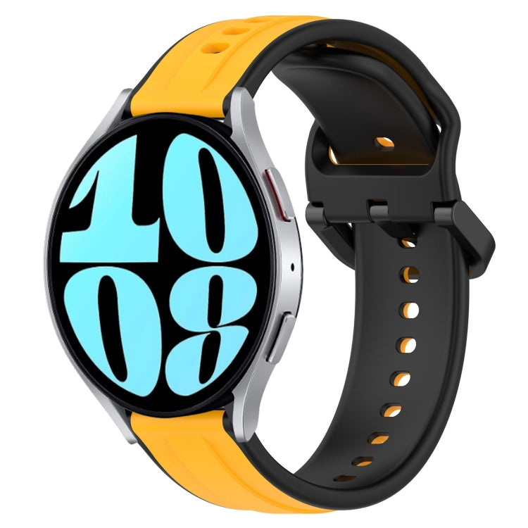 20mm Convex Loop Two-Color Silicone Watch Band, For Samsung Galaxy Watch 42mm, For Samsung Galaxy Watch 6 44mm