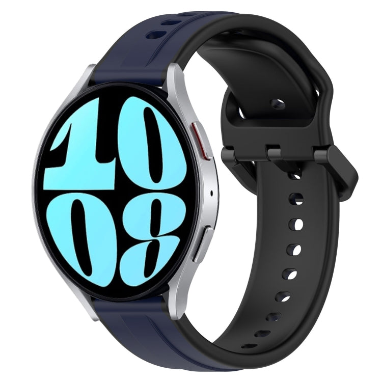 20mm Convex Loop Two-Color Silicone Watch Band, For Samsung Galaxy Watch 42mm, For Samsung Galaxy Watch 6 44mm