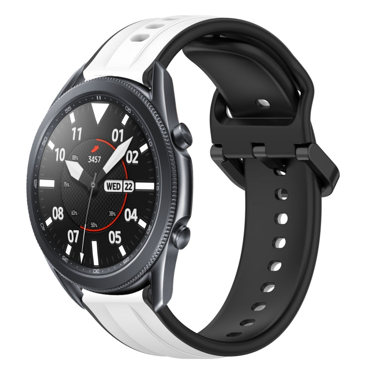 22mm Convex Loop Two-Color Silicone Watch Band, For Samsung Galaxy Watch3 45mm, For Samsung Galaxy Watch 46mm