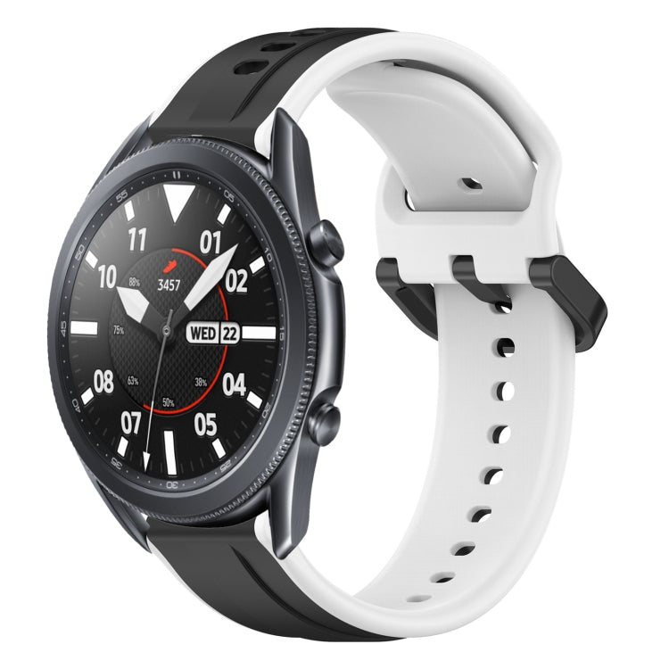 22mm Convex Loop Two-Color Silicone Watch Band, For Samsung Galaxy Watch3 45mm, For Samsung Galaxy Watch 46mm