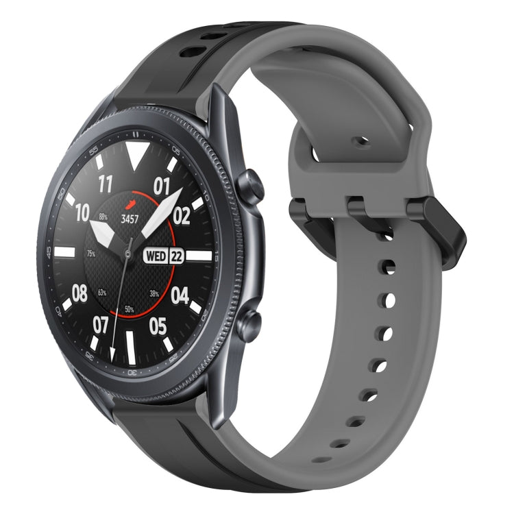 22mm Convex Loop Two-Color Silicone Watch Band, For Samsung Galaxy Watch3 45mm, For Samsung Galaxy Watch 46mm