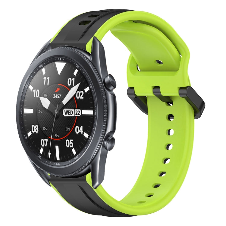 22mm Convex Loop Two-Color Silicone Watch Band, For Samsung Galaxy Watch3 45mm, For Samsung Galaxy Watch 46mm